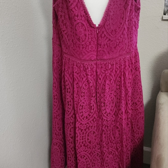 David Bridal DB StudioV-Neck Lace Sleeveless Dress - Picture 5 of 6